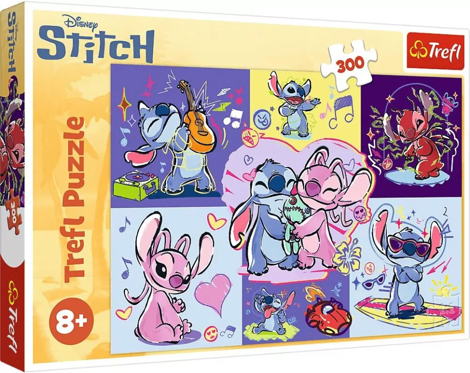Puzzle 300 Zakręcony Stitch TREFL - tantis.pl