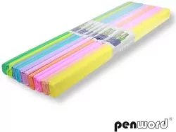 Bibuła marszczona pastel mix 50x200cm