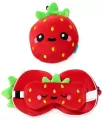 Poduszka podróżna i maska na oczy Strawberry - tantis.pl