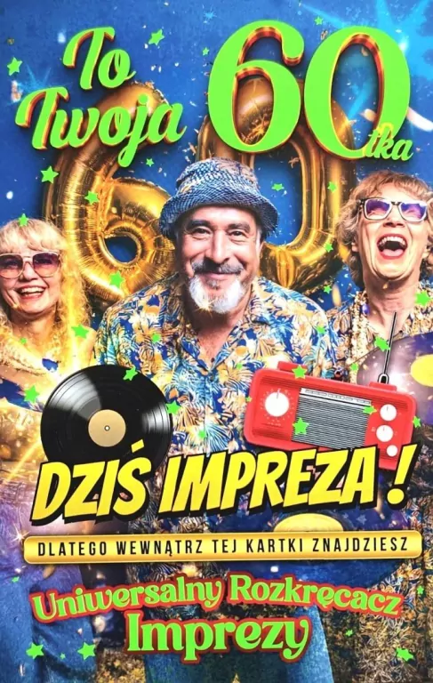 Karnet Urodziny 60 męskie - tantis.pl