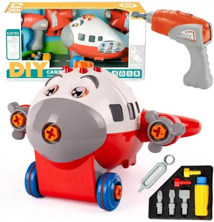 Samolot do skręcania z narzędziami i wkrętarką - tantis.pl