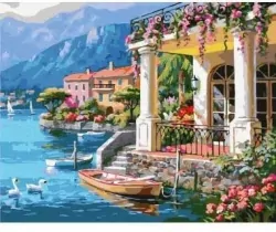 Malowanie po numerach - Willa nad morzem 40x50cm