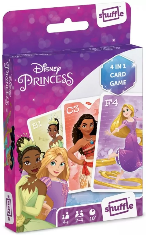 Księżniczki Disney'a. Shuffle Fun 4W1. Gra karciana - tantis.pl