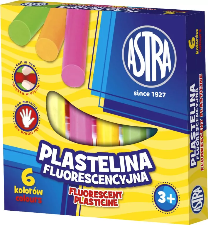 Plastelina fluorescencyjna 6 kolorów - tantis.pl
