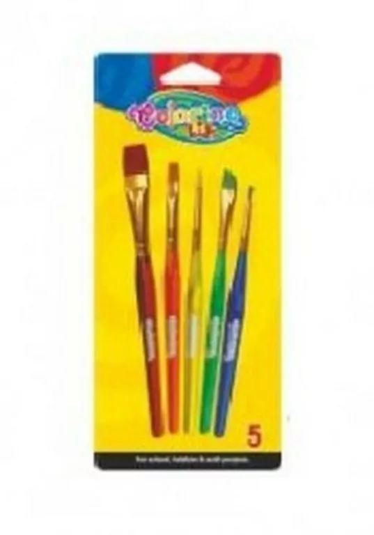 Pędzelki akrylowe. Colorino Kids. 5 sztuk - tantis.pl