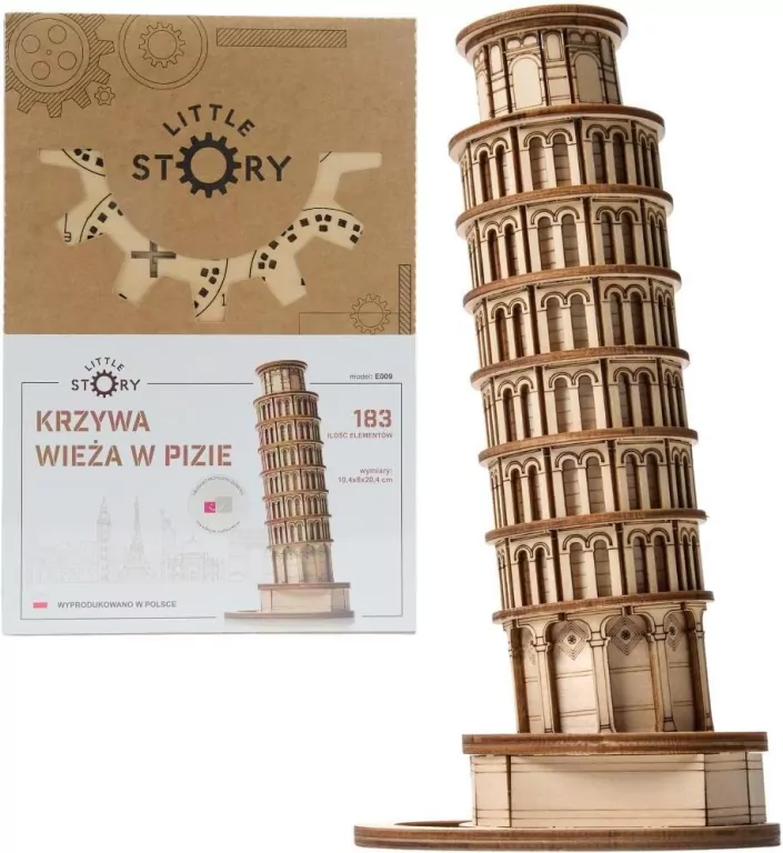 Puzzle Drewniane 3D Krzywa Wieża w Pizie - tantis.pl