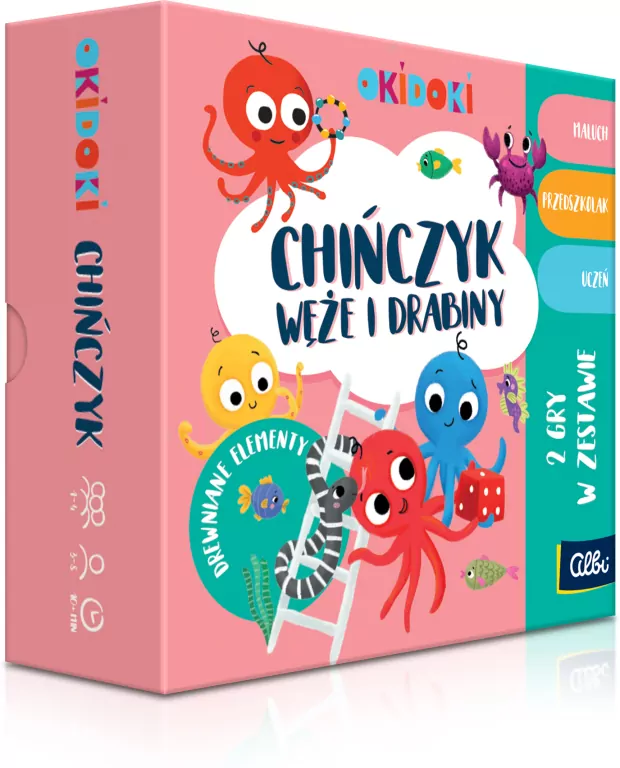 Chińczyk, Weże i drabiny OKIDOKI - tantis.pl