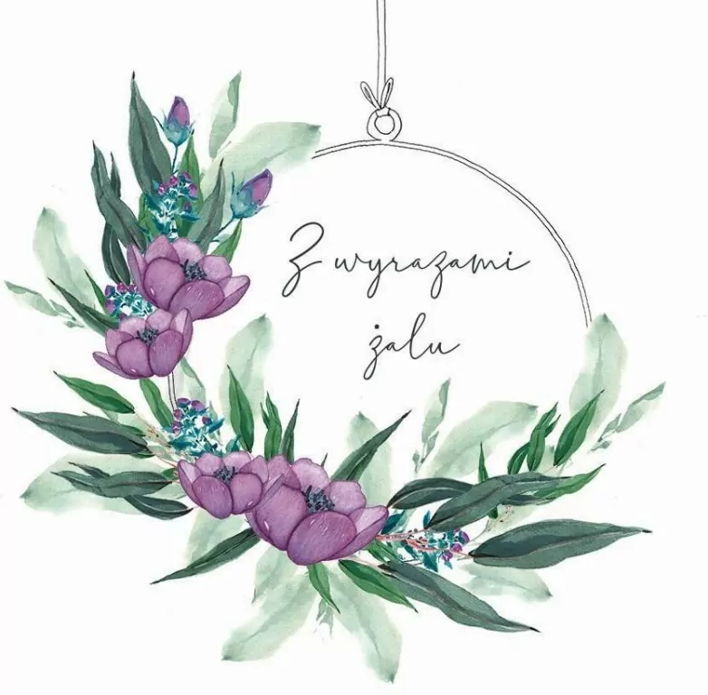 Karnet Swarovski kwadrat: Z wyrazami żalu - tantis.pl