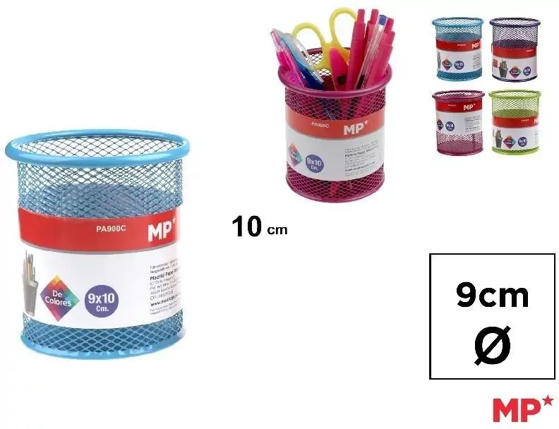 Pojemnik okrągły na długopisy 10x9cm, mix - tantis.pl