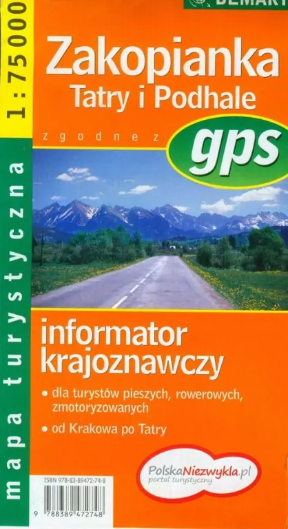 Zakopianka, Tatry i Podhale. Mapa turystyczna 1:75 - tantis.pl