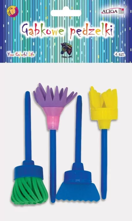 Pędzelki gąbkowe 11cm 4szt - tantis.pl