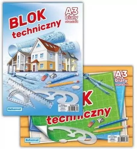 Blok techniczny A3/10K 160g, biały - tantis.pl