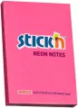 Notes samoprzylepny 76x51 mm ciemnoróżowy neon 100 kartek - tantis.pl