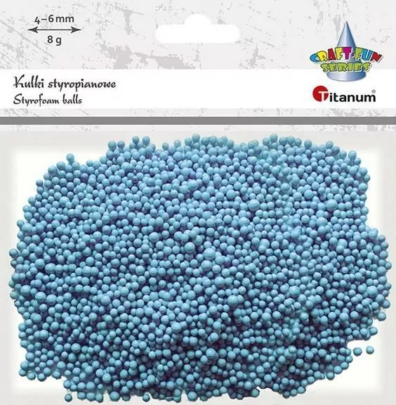 Kulki styropianowe 8g jasnoniebieskie 4-6mm - tantis.pl