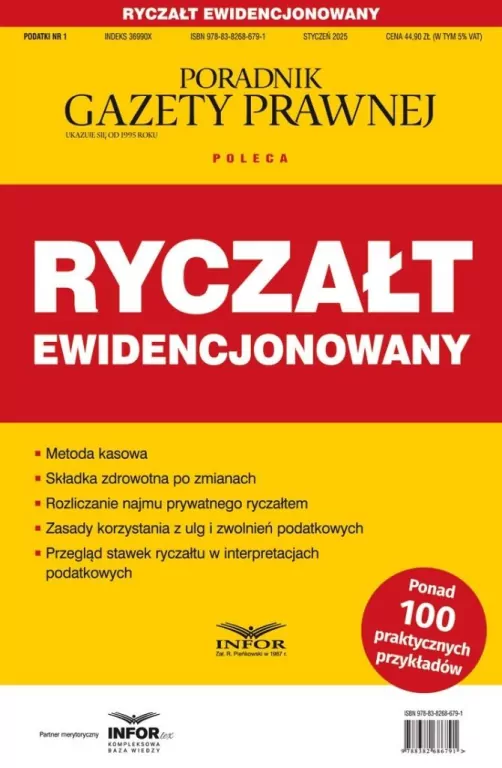 Ryczałt ewidencjonowany. Podatki 1/2025 - tantis.pl