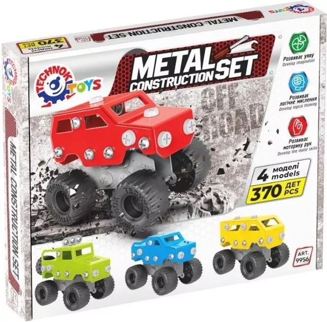 Zestaw metalowy konstruktor 370el - tantis.pl