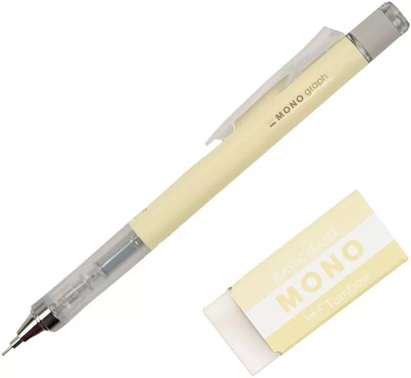 Ołówek automat, Mono Graph 0,5mm pastel + gumka - tantis.pl