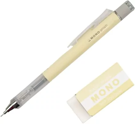 Ołówek automat, Mono Graph 0,5mm pastel + gumka