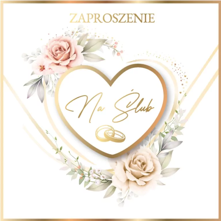 Zaproszenie Ślub (5szt) - tantis.pl