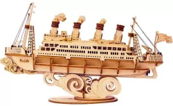 Puzzle Drewniane 3D. Statek Wycieczkowy