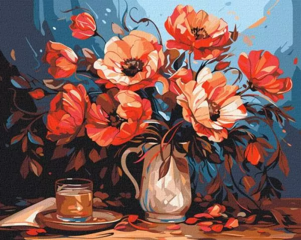 Malowanie po numerach - Kolorowe maki... 40x50cm - tantis.pl