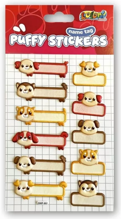 Naklejki Puffy Name Tag Dogs PENMATE - tantis.pl
