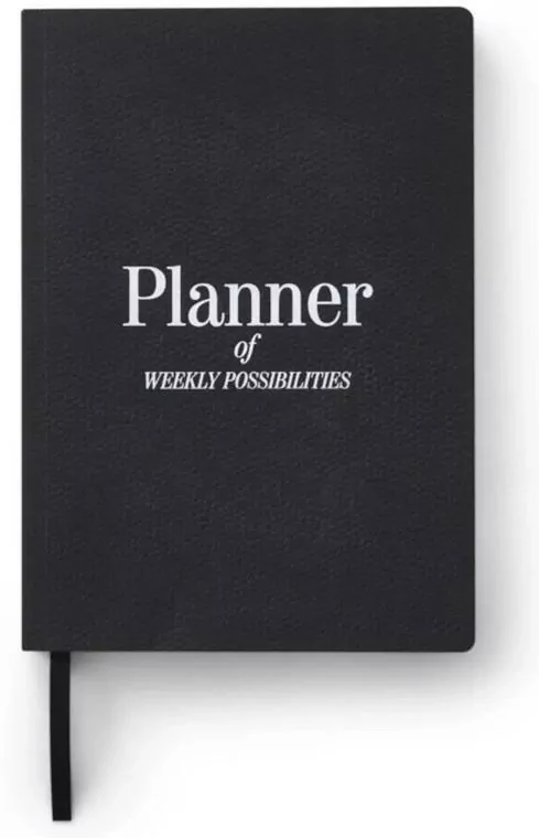 Planer tygodniowy, czarny - tantis.pl