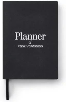 Planer tygodniowy, czarny