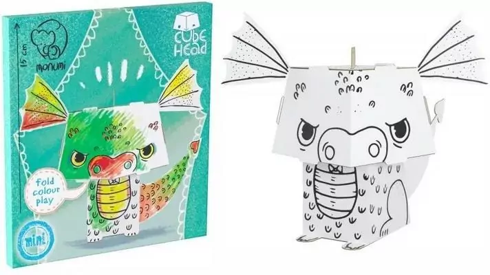 Smok. Złóż i pokoloruj. Cube head - tantis.pl