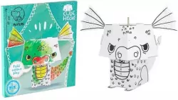 Smok. Złóż i pokoloruj. Cube head