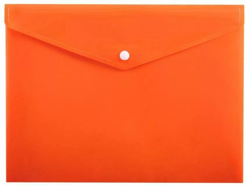 Koperta na zatrzask A4 pomarańczowa. - tantis.pl