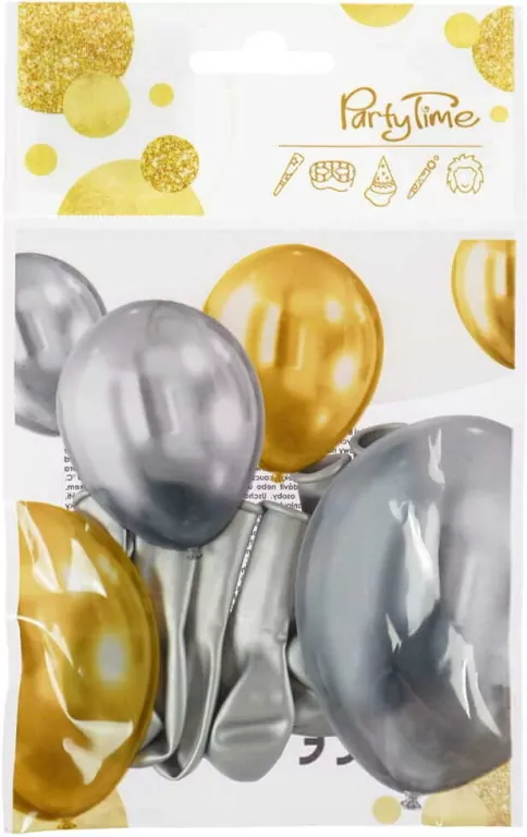 Balony mini Celebrate! srebrne 13cm - tantis.pl