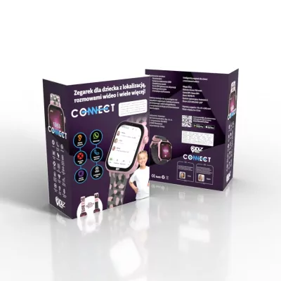 Smartwatch dla dziecka KiDiZ Connect różowy