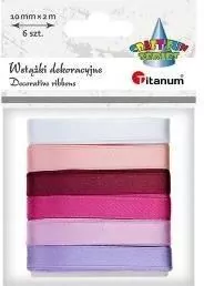 Wstążki satynowe 10mm/2m 6 kolorów - tantis.pl