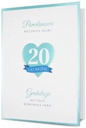 Karnet B6 Rocznica ślubu Porcelanowa - tantis.pl