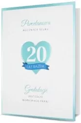 Karnet B6 Rocznica ślubu Porcelanowa