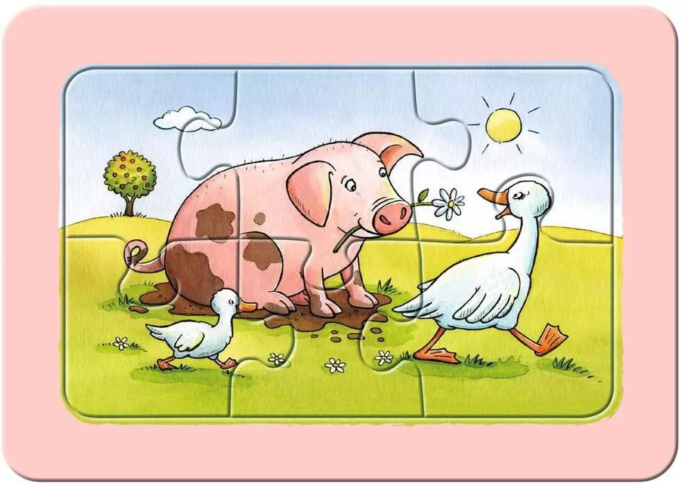 Puzzle 3x6. Zwierzaki - tantis.pl