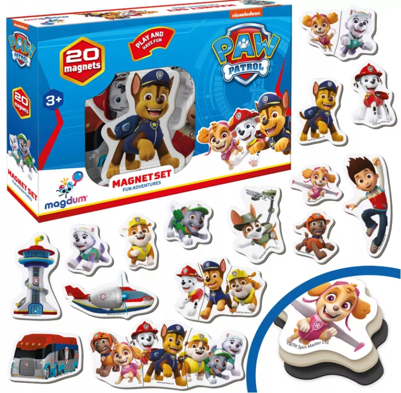 Psi Patrol. Fun Adventures. Zestaw magnesów - tantis.pl