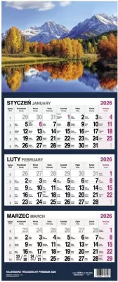 Kalendarz 2026 Trójdzielny Premium MIX