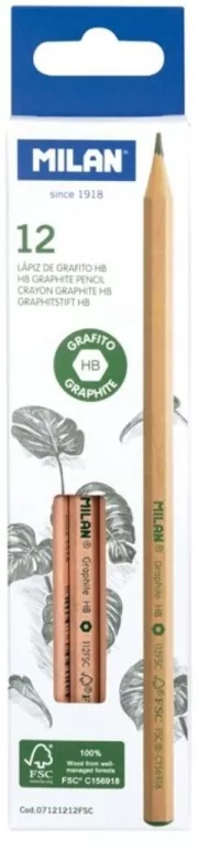 Ołówek sześciokątny HB z gumką Natural - tantis.pl