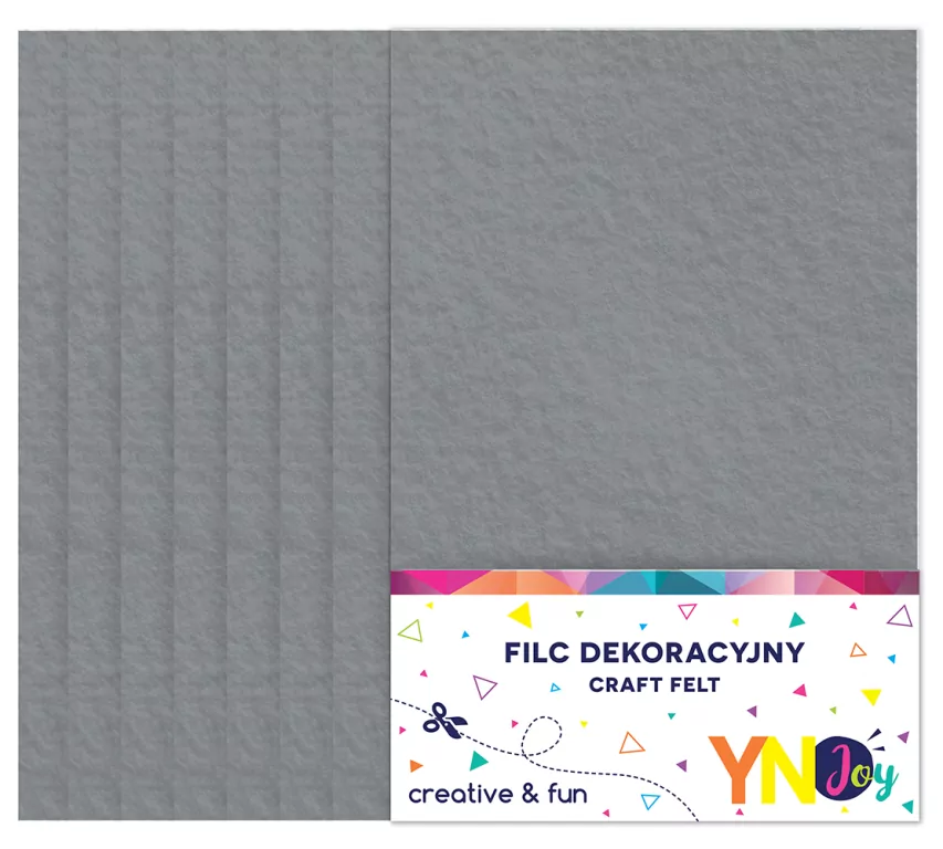 Filc dekoracyjny szary 8szt - tantis.pl