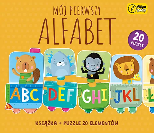 Książka i puzzle. Mój pierwszy alfabet, 20 elementów - tantis.pl