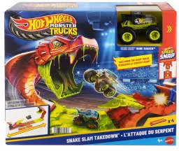 Hot Wheels Monster Trucks Mega skok Nokaut węża - tantis.pl
