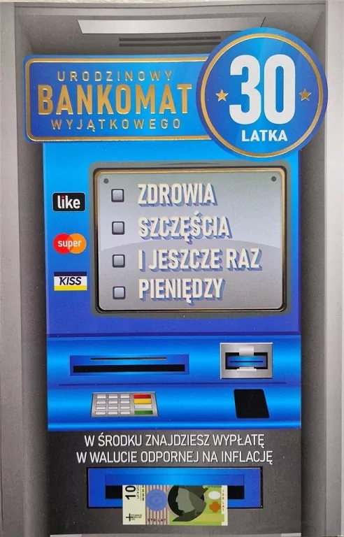 Karnet Urodziny 30 męskie - tantis.pl
