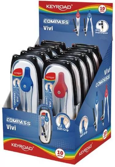 Cyrkiel metalowy w etui MIX - tantis.pl