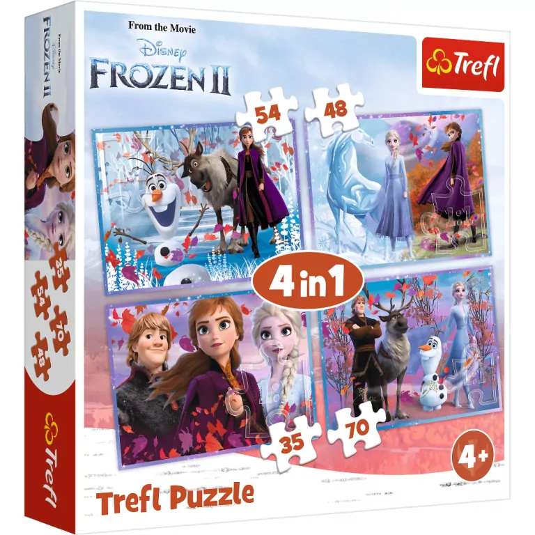 Trefl. Puzzle 4w1. Disney Frozen II. Podróż w nieznane - tantis.pl