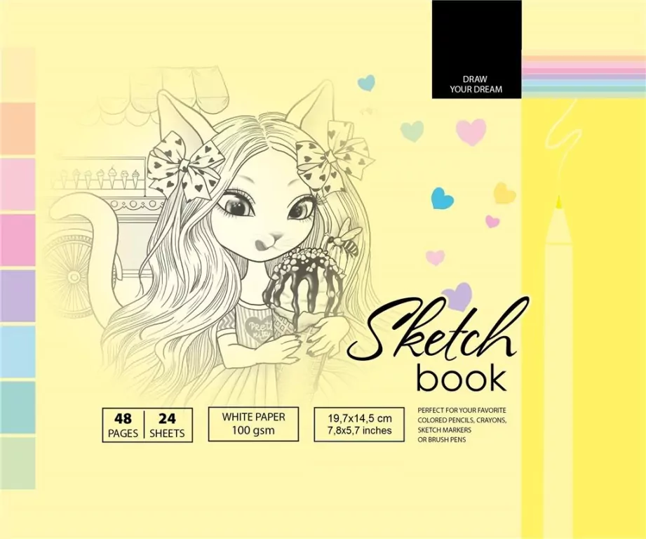 Sketchbook. Szkicownik 48 kartek. 197 x 145 mm - tantis.pl