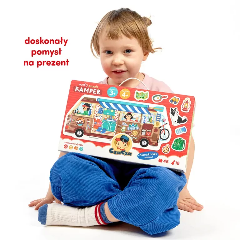 CzuCzu. Kamper. Moto Puzzle. 3+, 4+ - tantis.pl