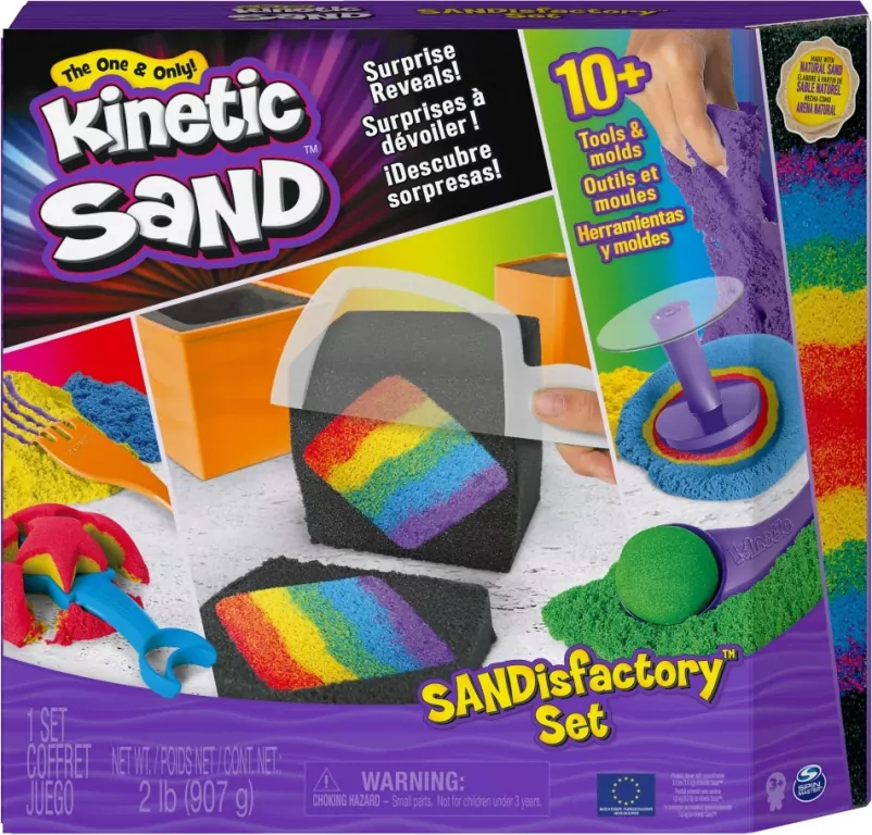 Kinetic Sand. Wytwórnia piasku. Zestaw kolorowego piasku - tantis.pl
