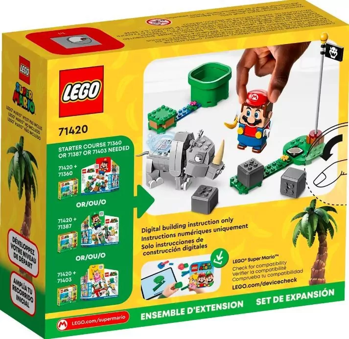 LEGO® Super Mario. Nosorożec Rambi — zestaw rozszerzający. 71420 - tantis.pl